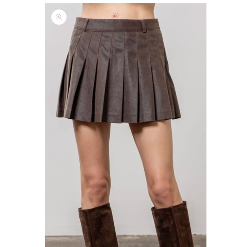 Pleated Mini Skirt